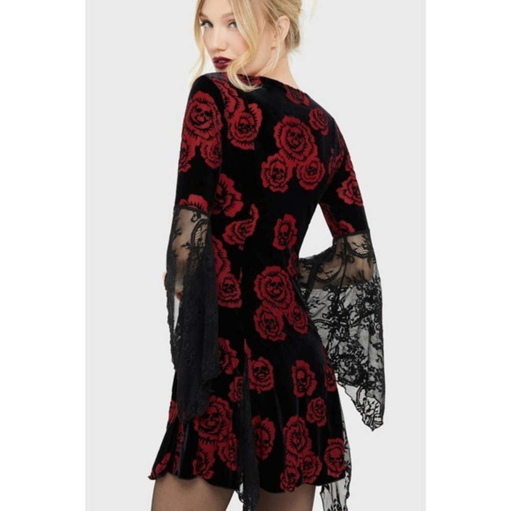 Killstar Pandoras rose mini dress skullprint size XXL - Picture 4 of 4